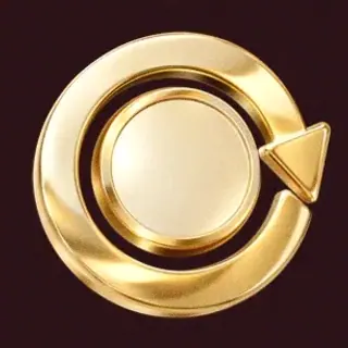 Gold circular arrow — Vincispin